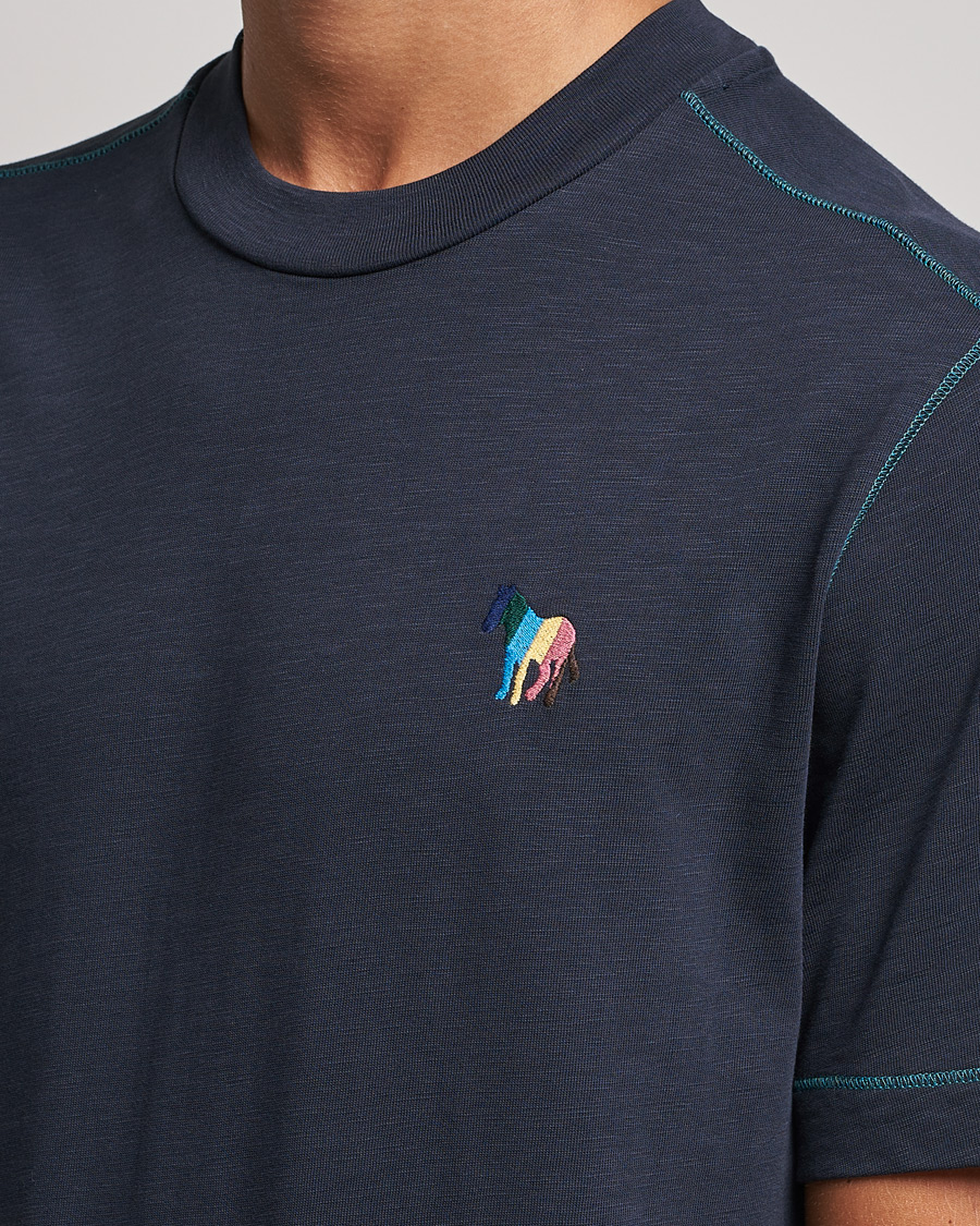 Heren | T-shirts | PS Paul Smith | Zebra Organic Cotton T-Shirt Navy