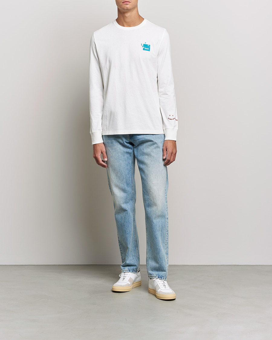 Heren | T-shirts | PS Paul Smith | Happy Face Long Sleeve T-Shirt White