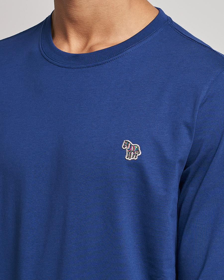 Heren | T-shirts | PS Paul Smith | Zebra Organic Cotton Long Sleeve T-Shirt Navy