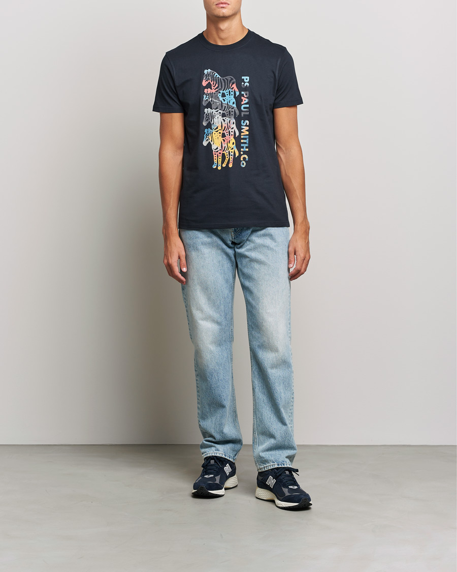 Heren | T-shirts | PS Paul Smith | Zebra T-Shirt Navy