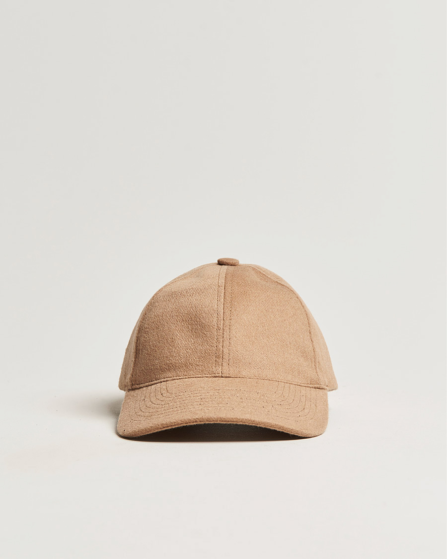 Heren | Hoeden en petten | Varsity Headwear | Cashmere Soft Front Baseball Cap Camel