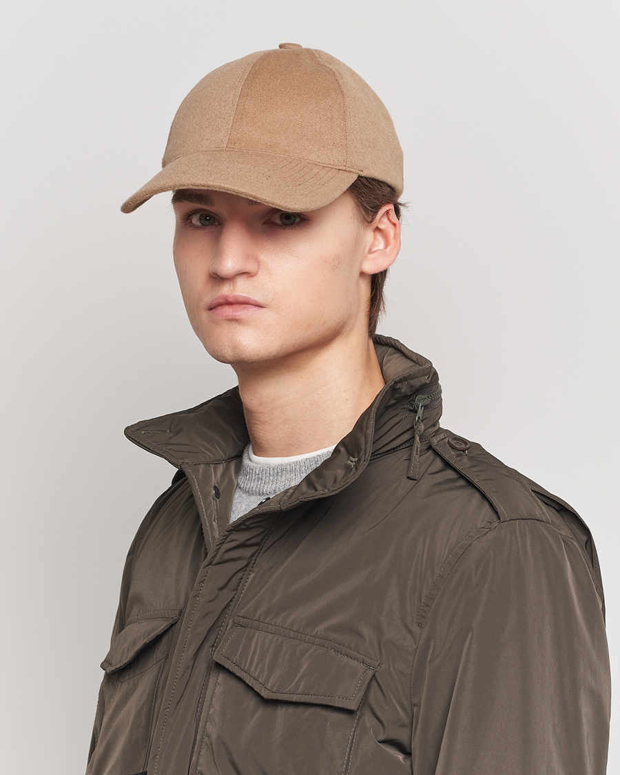 Heren | Hoeden en petten | Varsity Headwear | Cashmere Soft Front Baseball Cap Camel