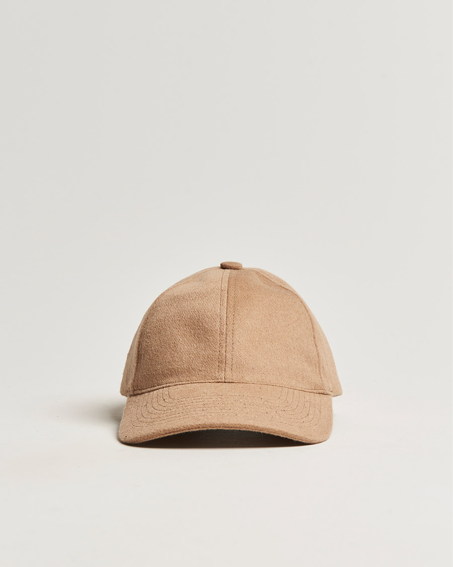 Heren | Hoeden en petten | Varsity Headwear | Cashmere Soft Front Baseball Cap Camel