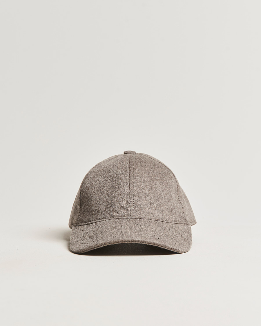 Men | Hats & Caps | Varsity Headwear | Cashmere Soft Front Baseball Cap Marble Beige