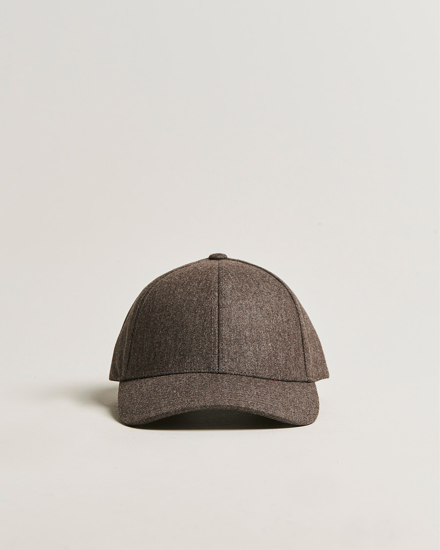 Heren |  | Varsity Headwear | Flannel Baseball Cap Taupe Brown