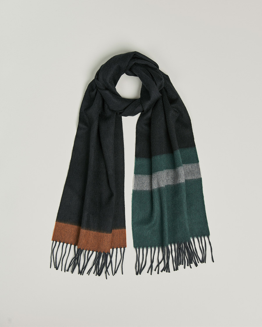 Heren | Begg & Co Arran Cashmere Scarf Slate Green | Begg & Co | Arran Cashmere Scarf Slate Green
