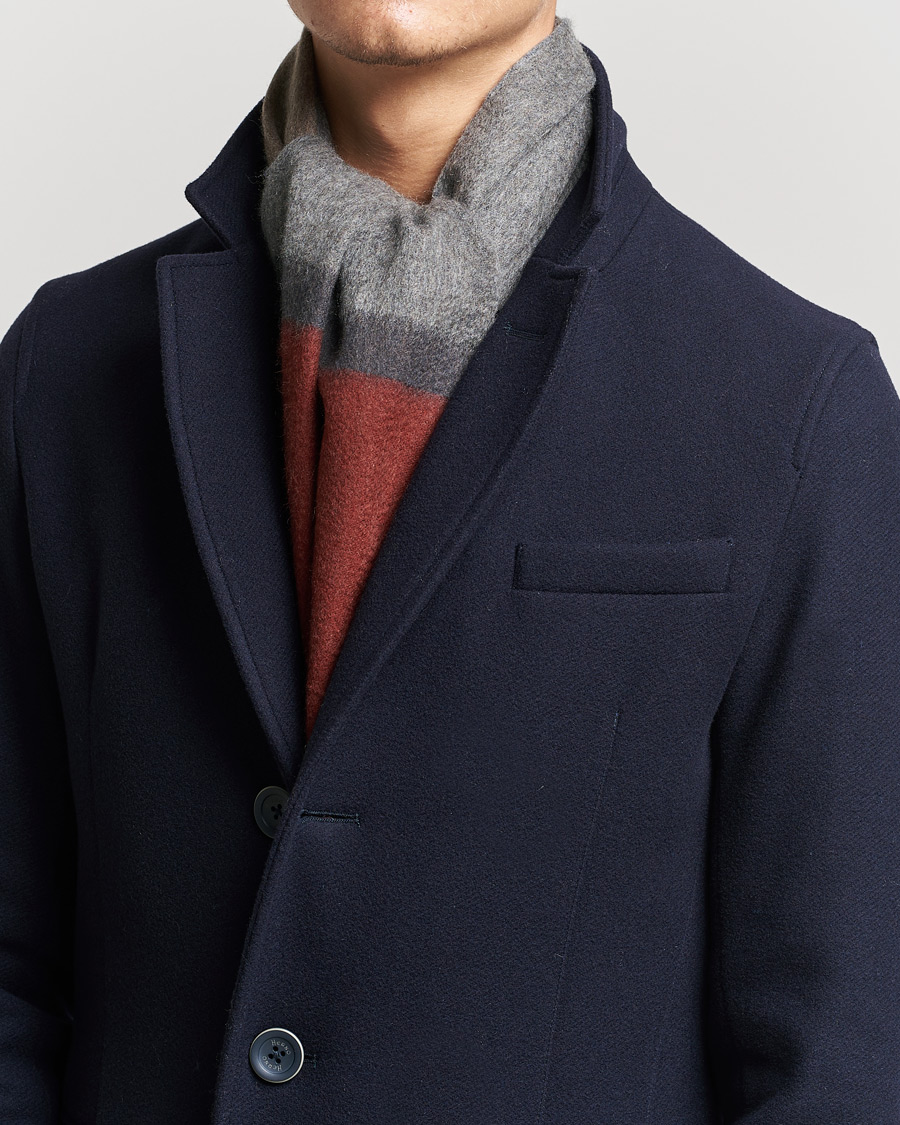 Heren | Begg & Co Arran Boarder Cashmere Scarf Derby Brick | Begg & Co | Arran Boarder Cashmere Scarf Derby Brick