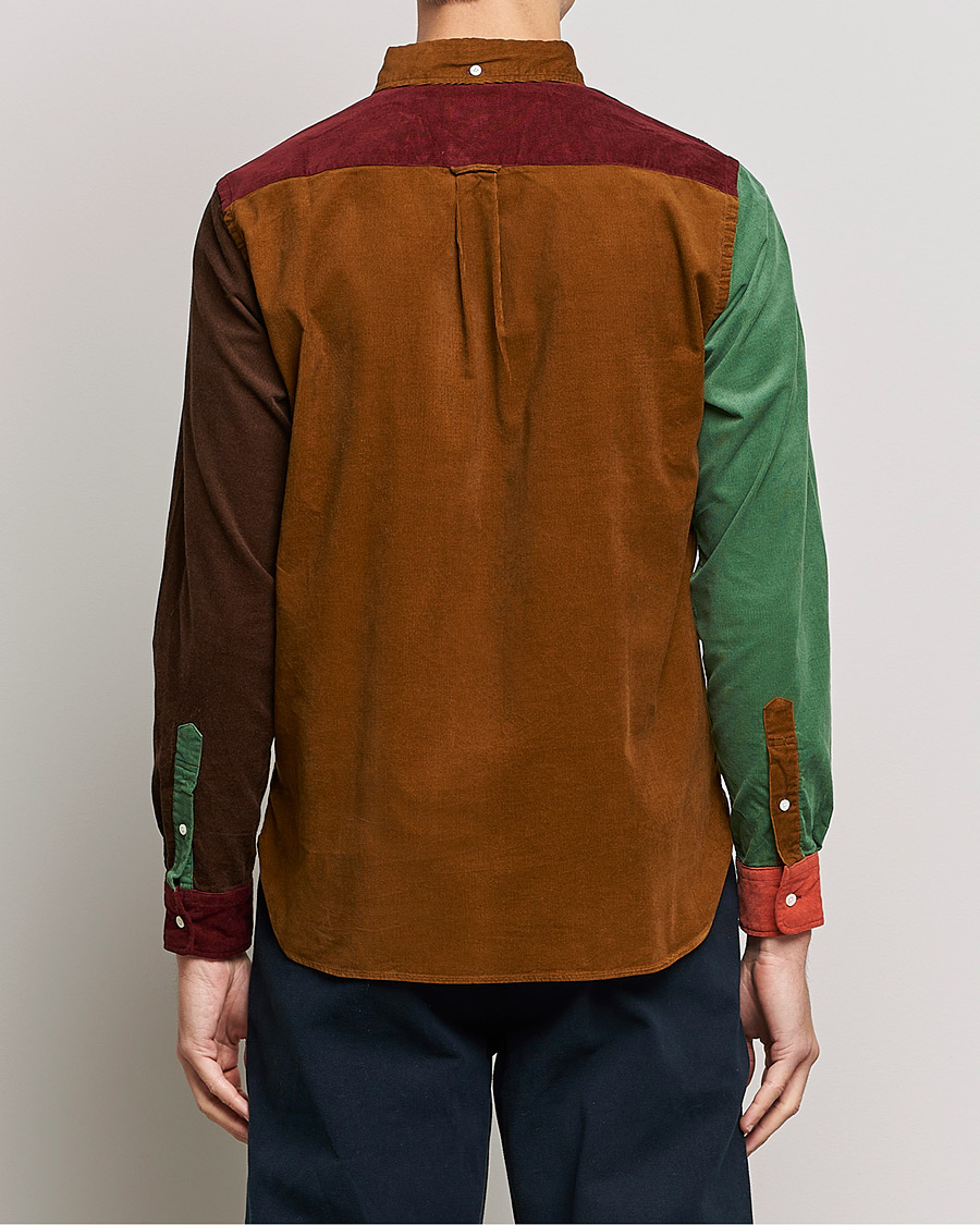 Heren | Overhemden | BEAMS PLUS | Corduroy Panel Button Down Shirt Golden Brown