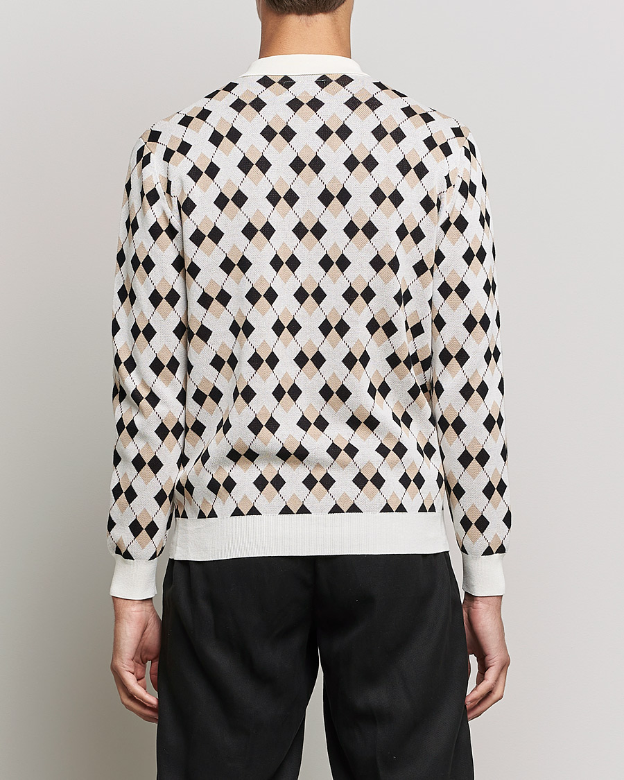 Heren | Truien | BEAMS PLUS | Argyle Knitted Polo Off White