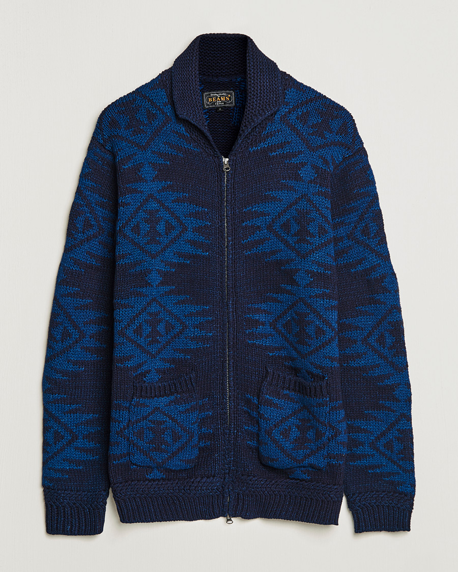 Heren | Truien | BEAMS PLUS | Cowichan Cardigan Navy