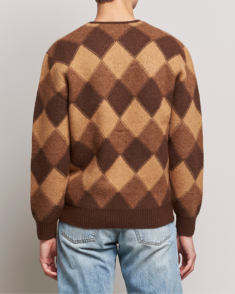 Heren | Truien | BEAMS PLUS | Argyle Jacquard Cardigan Brown 