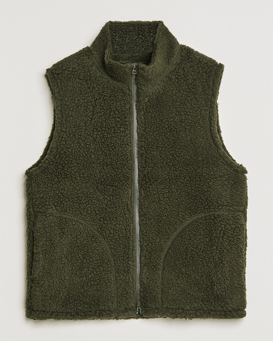 Heren | Jassen | BEAMS PLUS | Boa Fleece Vest Forest Green