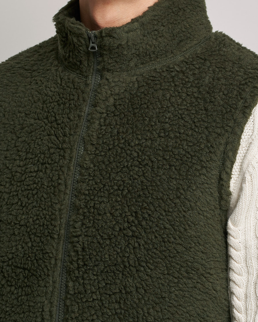 Heren | Jassen | BEAMS PLUS | Boa Fleece Vest Forest Green