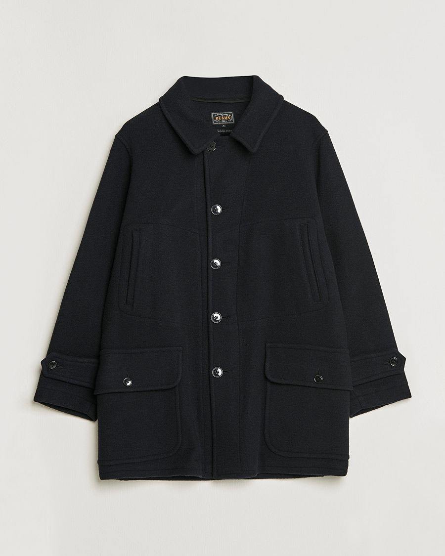 Heren | Jassen | BEAMS PLUS | Heavy Melton Hunting Coat Navy