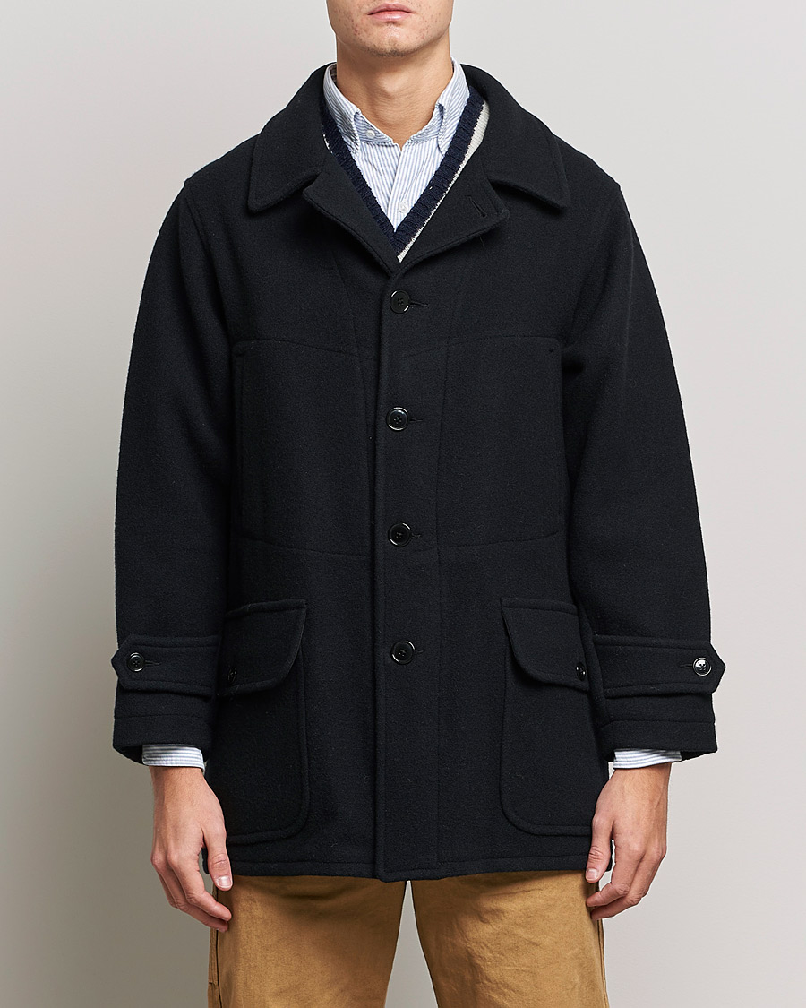 Heren | Jassen | BEAMS PLUS | Heavy Melton Hunting Coat Navy