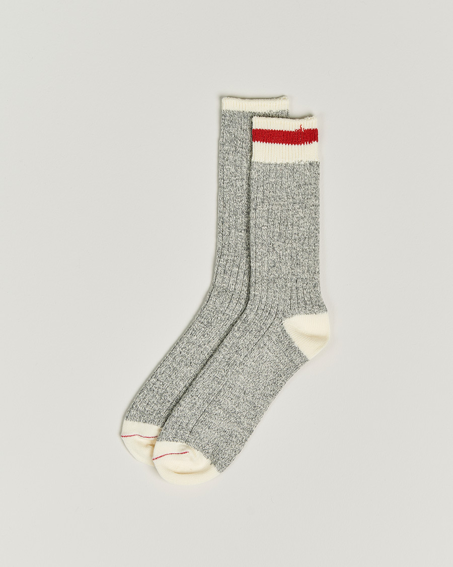 Heren | BEAMS PLUS | BEAMS PLUS | Rag Socks Grey/Red
