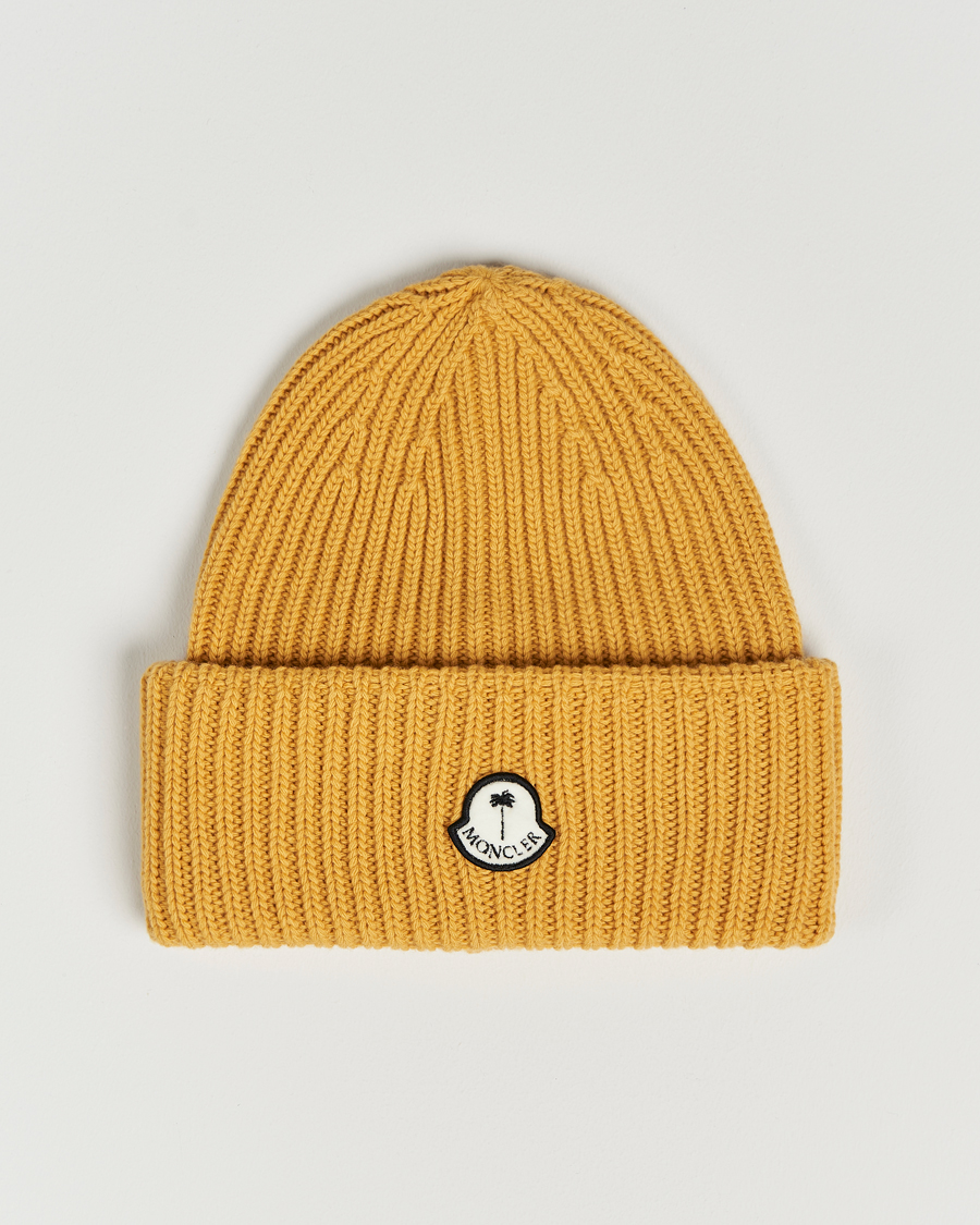 Heren | 8 Moncler Genius Palm Angels Wool Beanie Yellow | Moncler Genius | 8 Palm Angels Wool Beanie Yellow