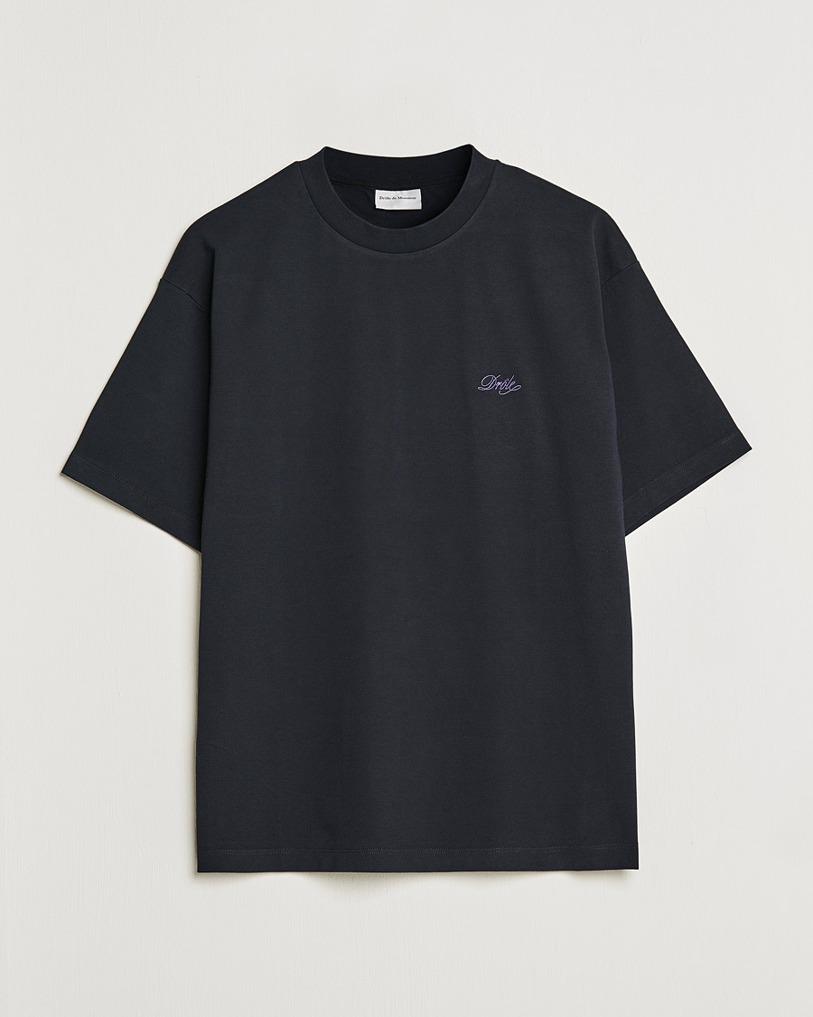 Heren | T-shirts | Drôle de Monsieur | Signature T-Shirt Black