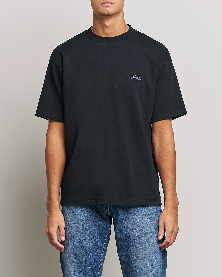Heren | T-shirts | Drôle de Monsieur | Signature T-Shirt Black