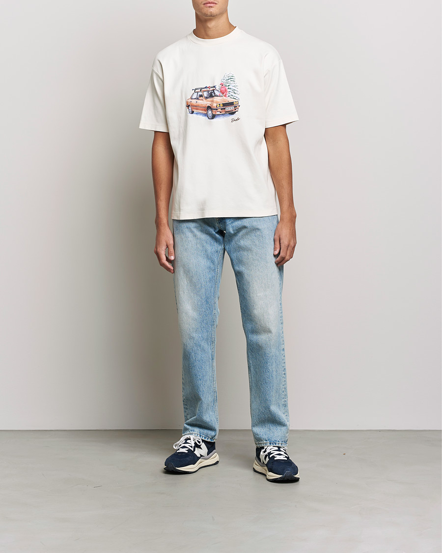Heren | T-shirts | Drôle de Monsieur | Departe Ski T-Shirt Cream