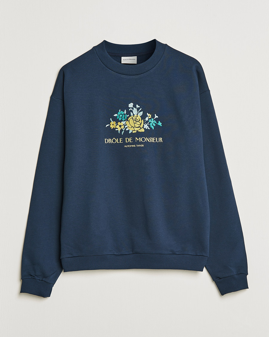 Heren | Truien | Drôle de Monsieur | Fleur Sweatshirt Navy