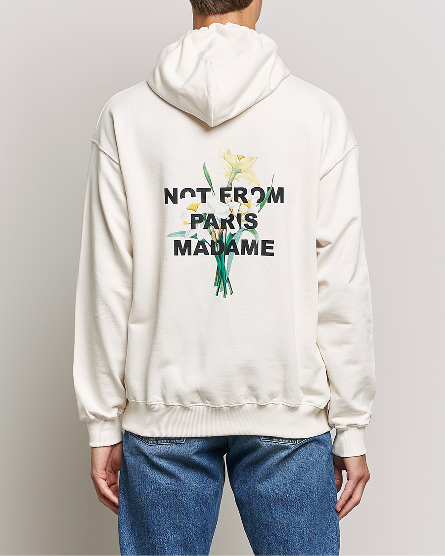 Heren | Truien | Drôle de Monsieur | Fleur Slogan Hoodie Off White