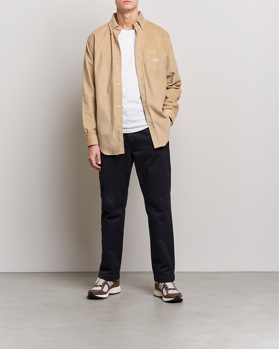 Heren | Overhemden | Drôle de Monsieur | Corduroy Oversize Shirt Beige