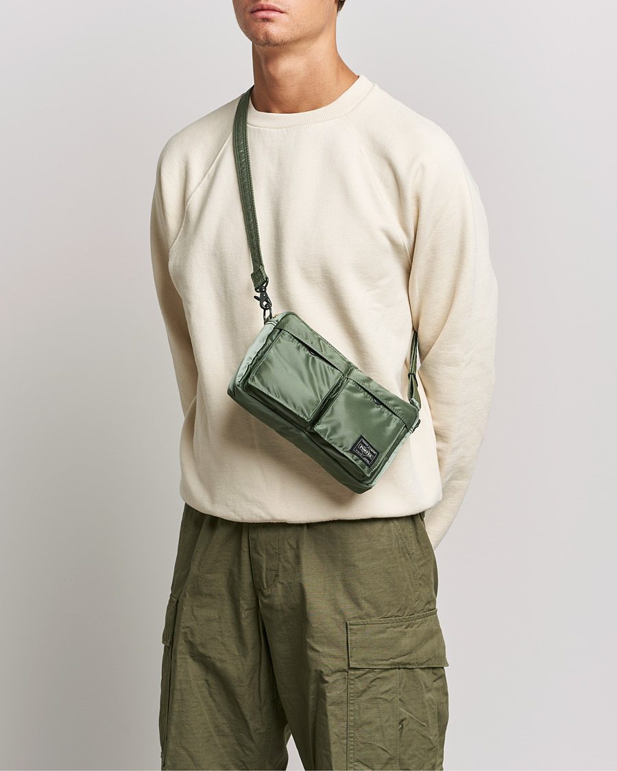Heren | Porter-Yoshida & Co. Tanker Small Shoulder Bag Sage Green | Porter-Yoshida & Co. | Tanker Small Shoulder Bag Sage Green