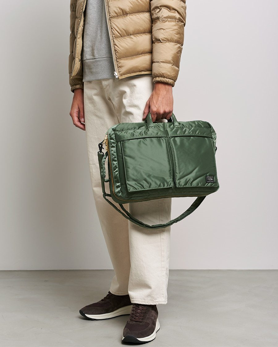 Heren | Japanese Department | Porter-Yoshida & Co. | Tanker 3Way Briefcase Sage Green