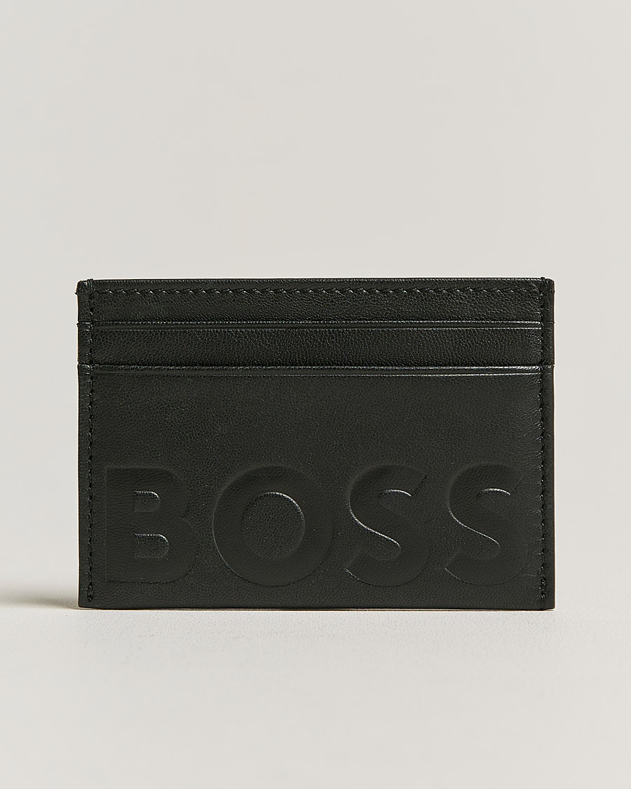 Heren | Portemonnees | BOSS BLACK | Signature Leather Card Holder Black