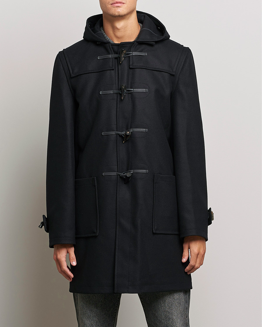 Heren | Carl of Carl Exclusives | Gloverall | Cashmere Blend Duffle Coat Black