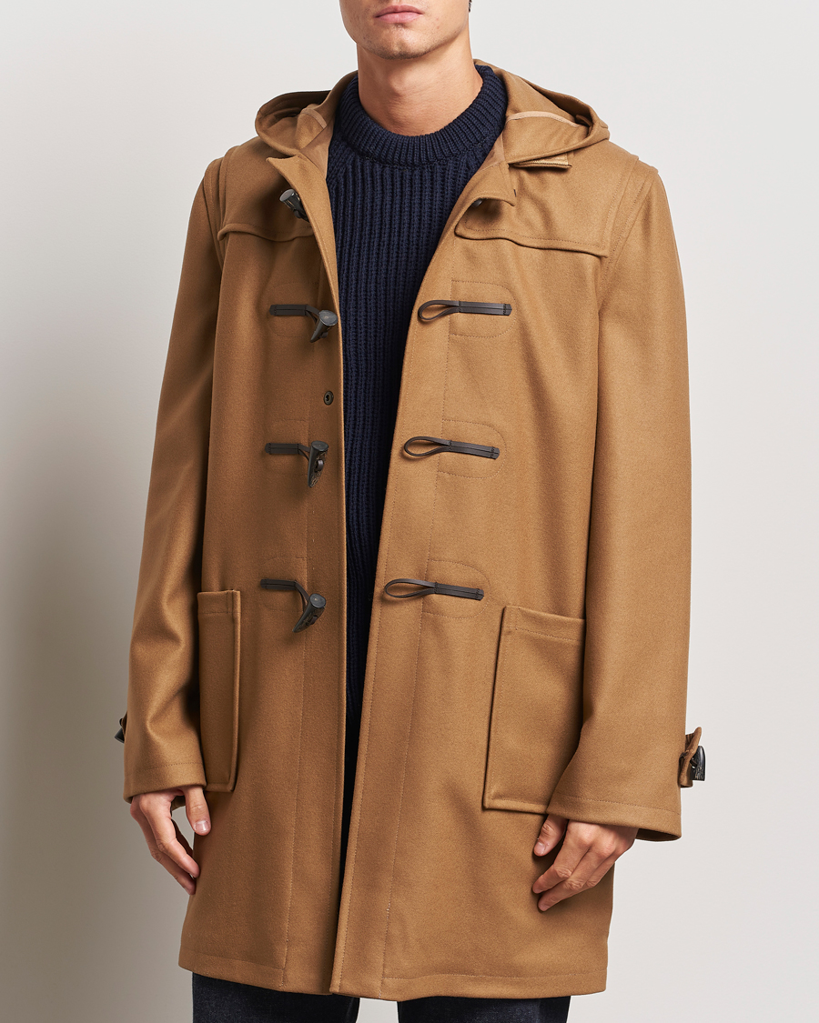 Heren | Herfstjassen | Gloverall | Cashmere Blend Duffle Coat Camel