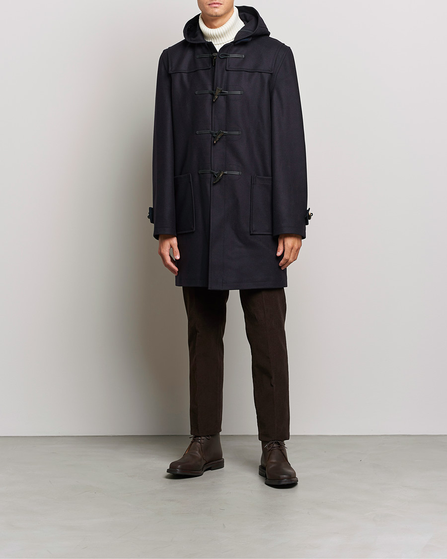 Heren | Jassen | Gloverall | Cashmere Blend Duffle Coat Navy