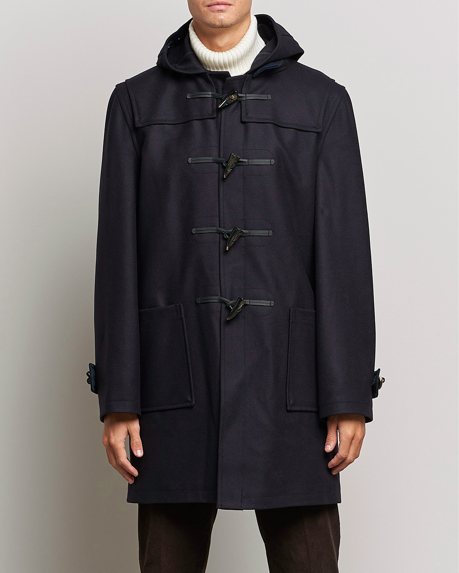 Heren | Carl of Carl Exclusives | Gloverall | Cashmere Blend Duffle Coat Navy