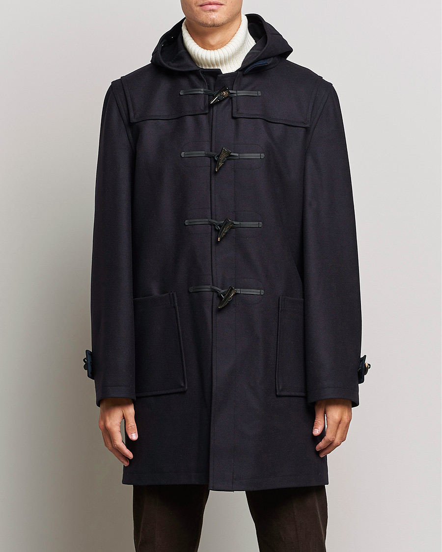 Heren | Herfstjassen | Gloverall | Cashmere Blend Duffle Coat Navy