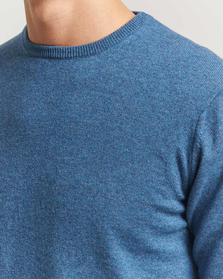 Heren | Truien | Piacenza Cashmere | Cashmere Crew Neck Sweater Light Blue
