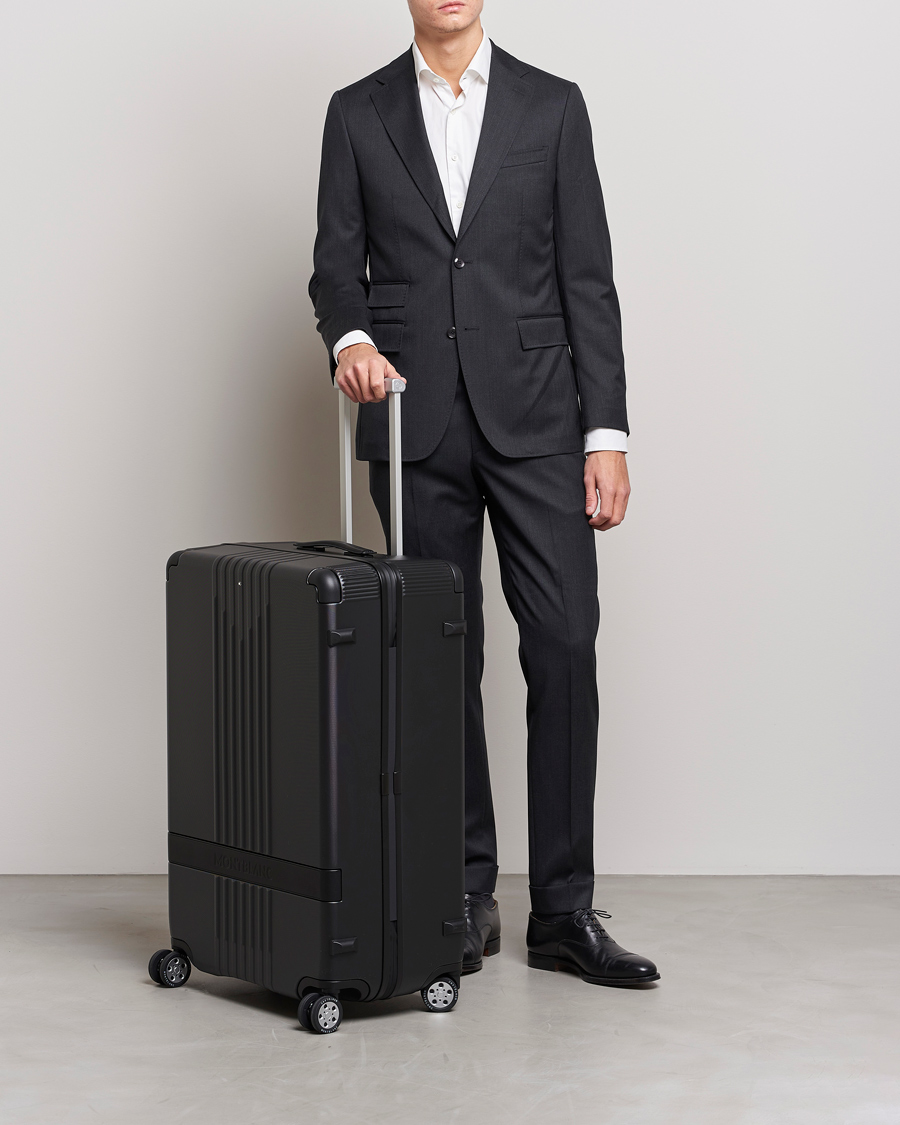 Heren | Montblanc Trolley Medium/Large 4 Wheels Black | Montblanc | Trolley Medium/Large 4 Wheels Black