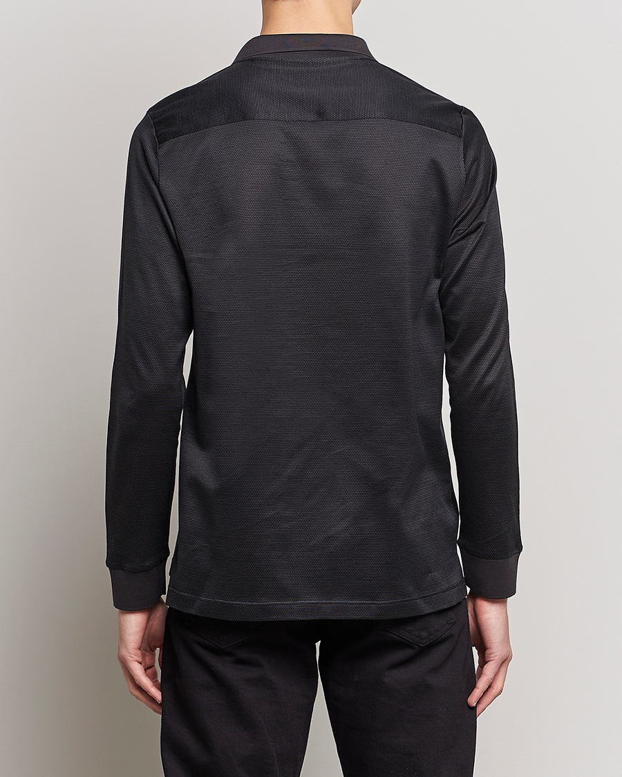 Heren | Truien | Eton | Knit Jaquard Polo Shirt Black