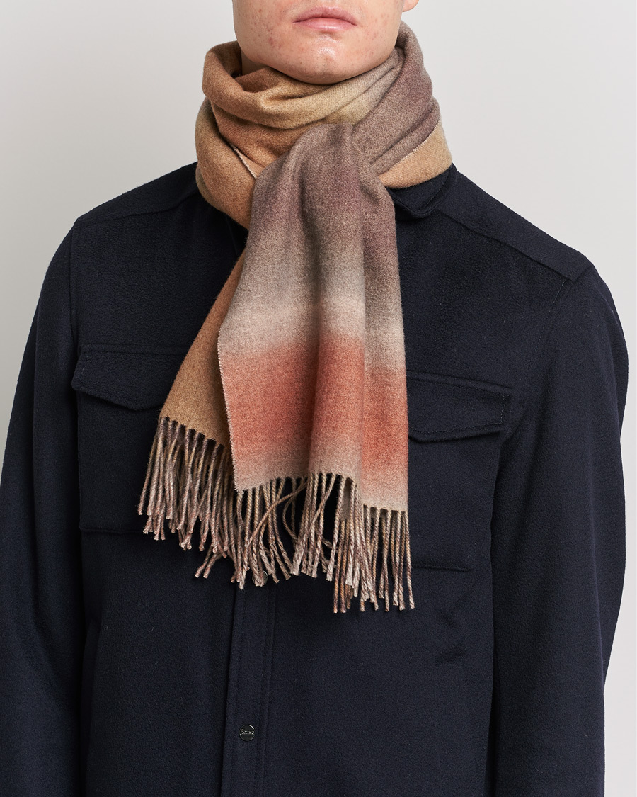 Heren | Eton Block Wool Scarf Orange | Eton | Block Wool Scarf Orange