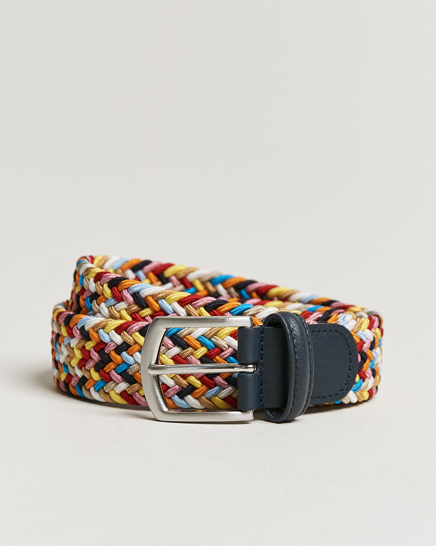 Heren | Riemen | Anderson's | Stretch Woven 3,5 cm Belt Multi