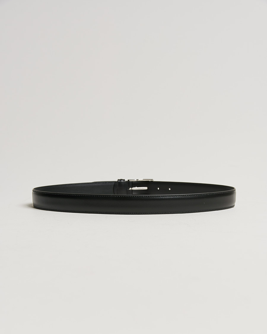Heren | Riemen | Anderson's | Leather Suit Belt 3 cm Black