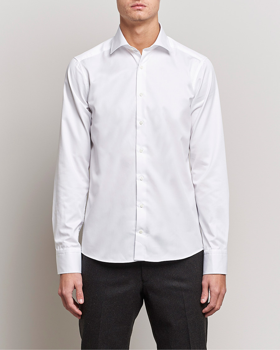 Heren | Overhemden | Stenströms | Superslim Plain Shirt White
