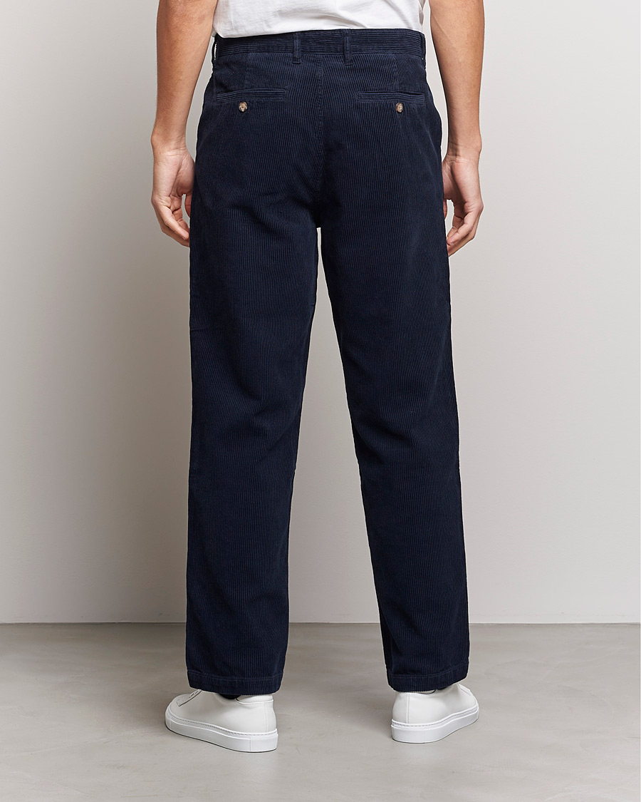 Heren | Broeken | A Day's March | Redwood Cord Trousers Navy