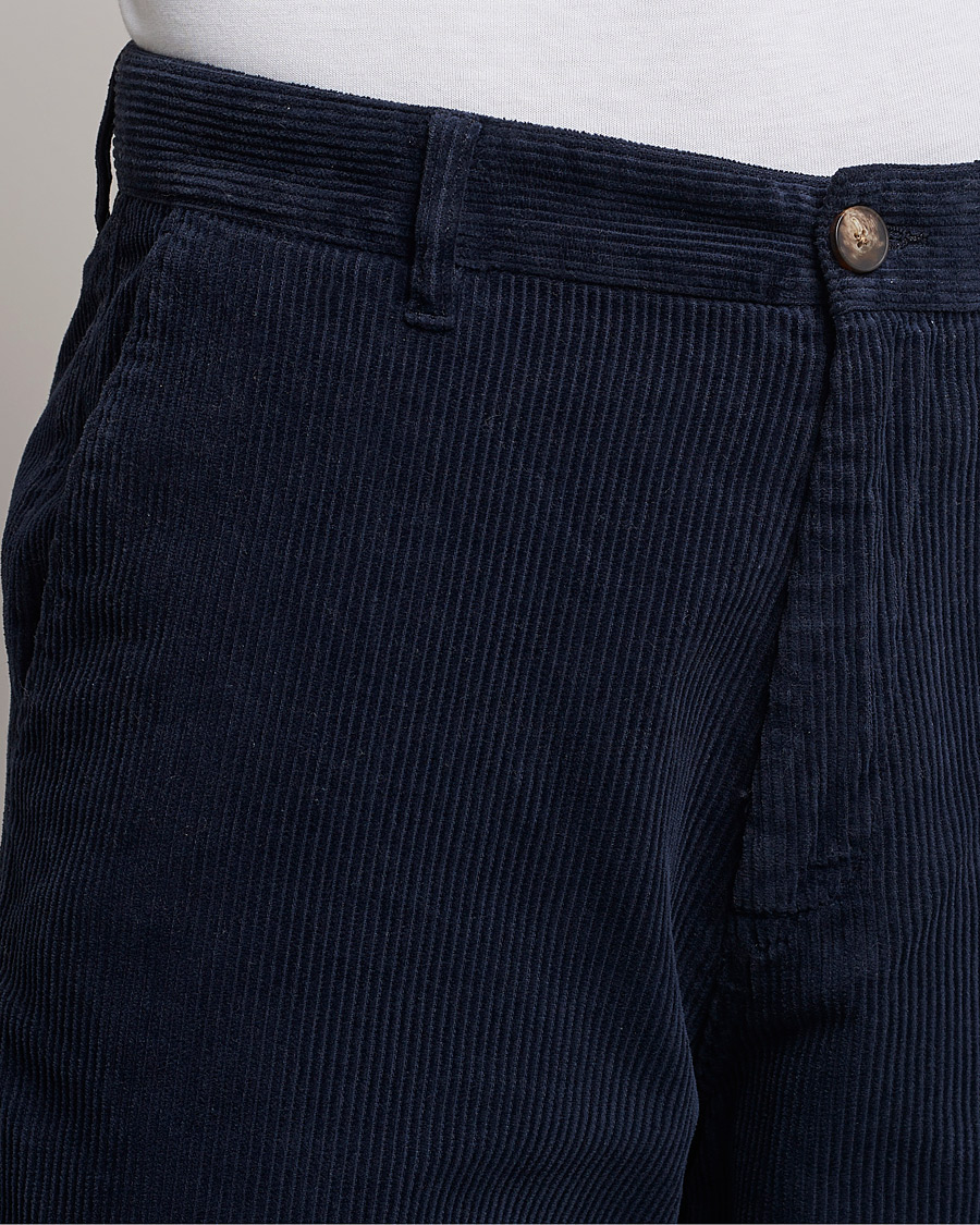 Heren | Broeken | A Day's March | Redwood Cord Trousers Navy
