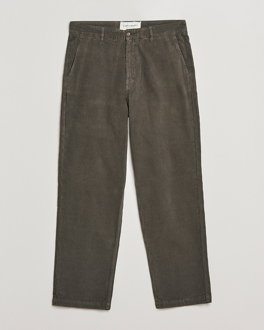 Heren | Broeken | A Day's March | Redwood Corduroy Trousers Olive