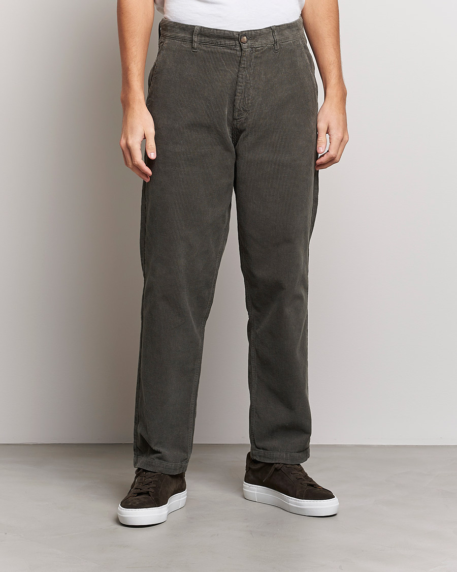 Heren | Broeken | A Day's March | Redwood Corduroy Trousers Olive