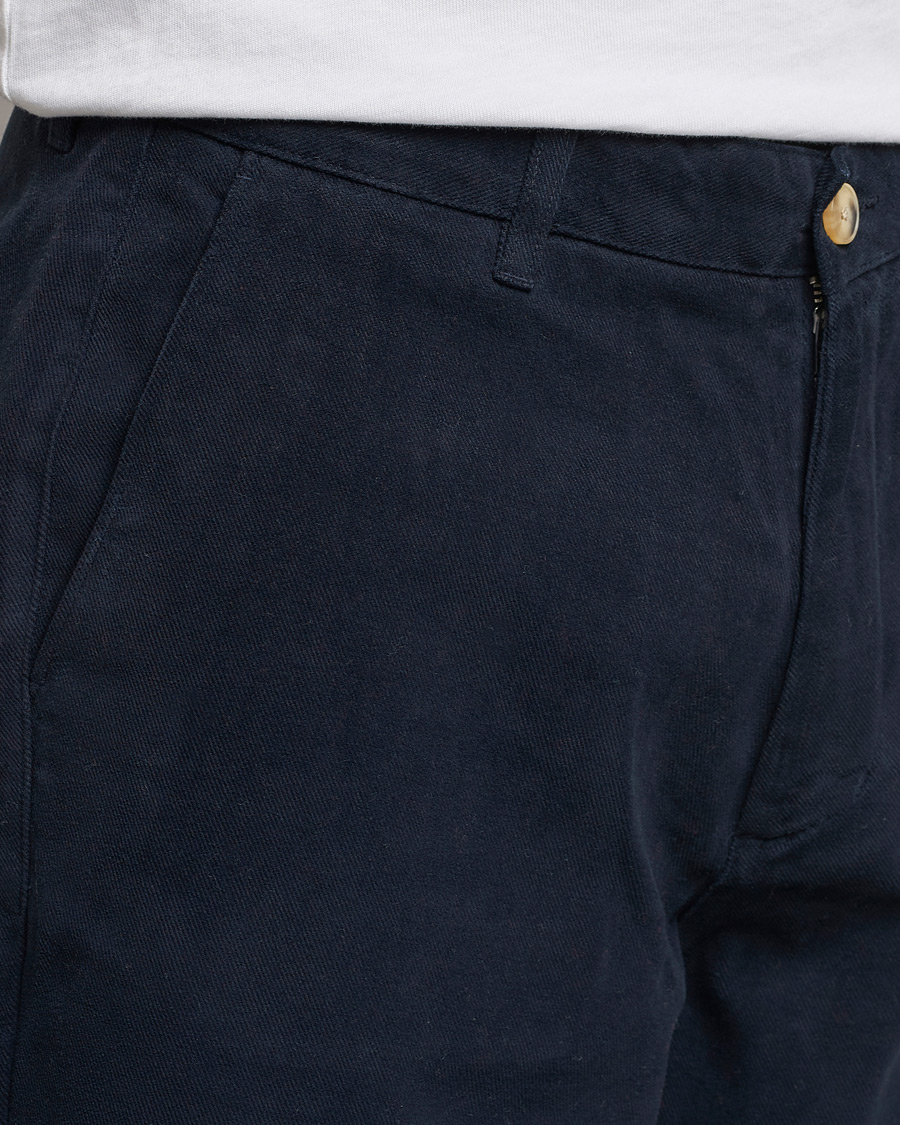 Heren | Broeken | A Day's March | Redwood Cotton/Tencel Trousers Navy