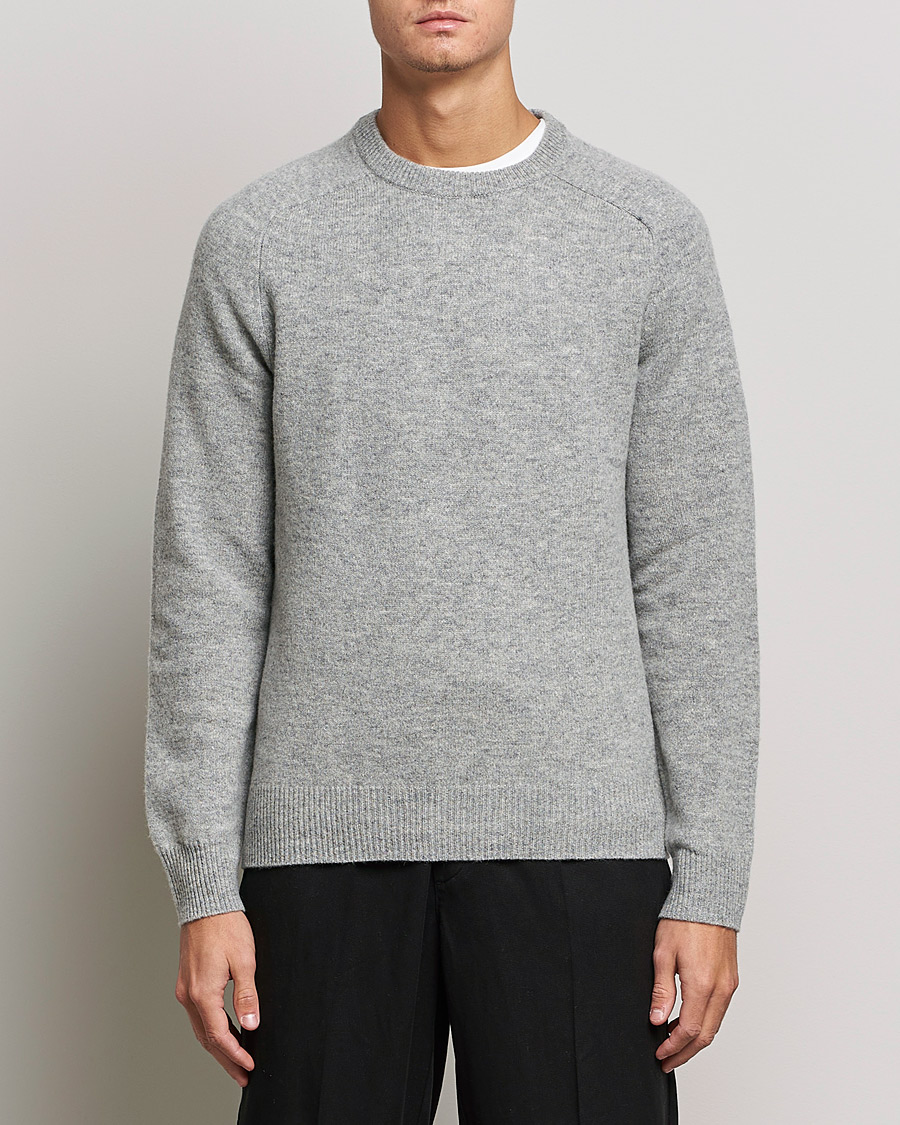 Heren | Business & Beyond | A Day's March | Brodick Lambswool Sweater Grey Melange