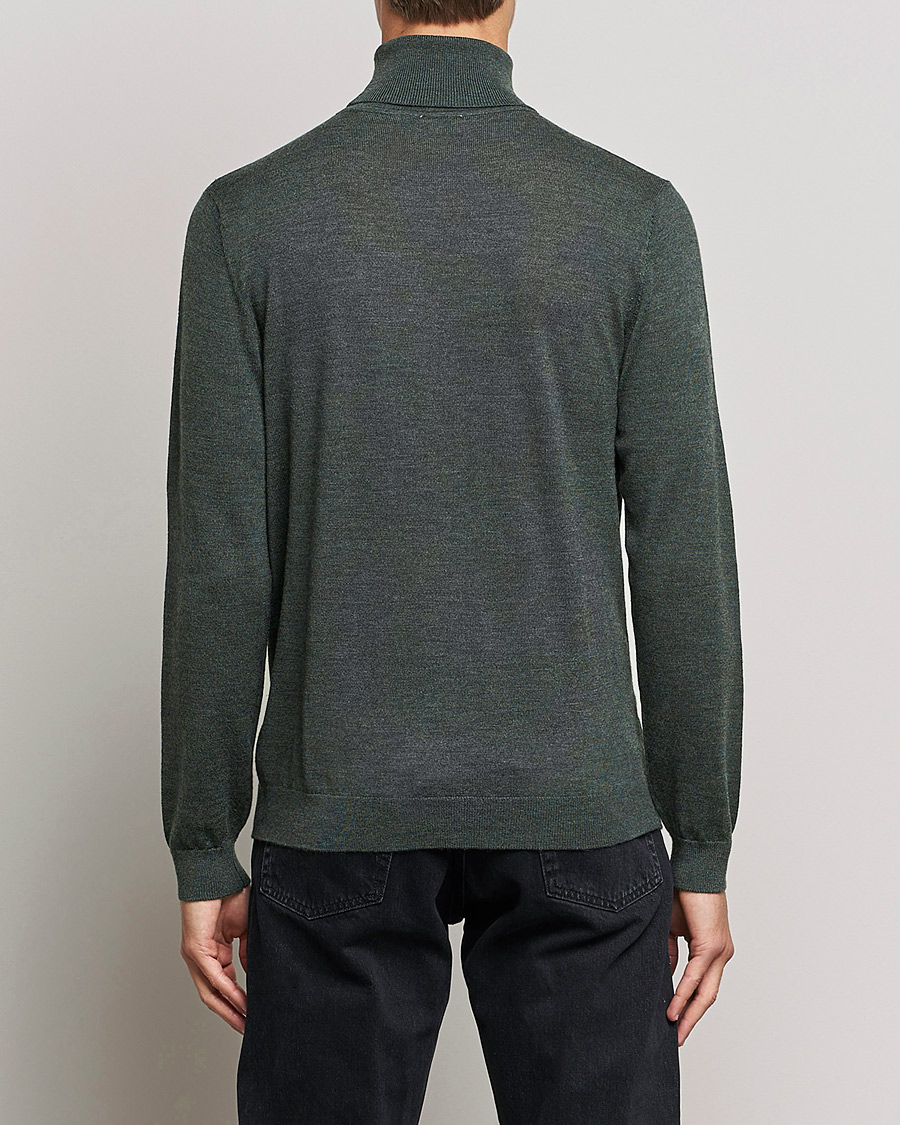 Heren | Truien | A Day's March | Nela Merino Rollneck Moss Melange