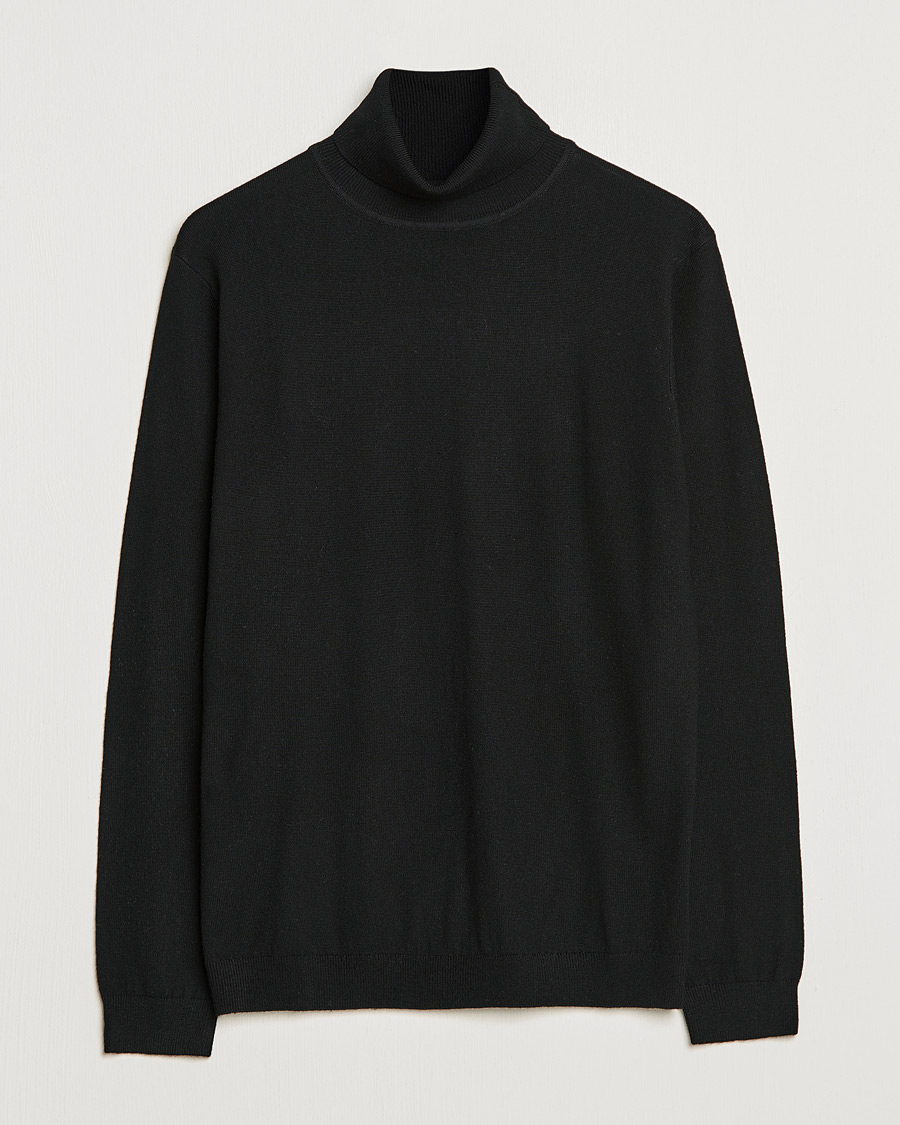 Heren | Truien | A Day's March | Nela Merino Rollneck Black